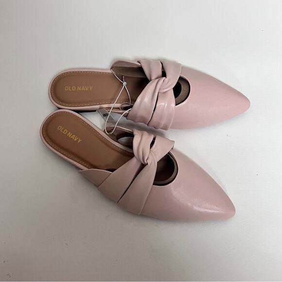 Old Navy Women's Faux- Leather Twist Front Mule  Low Heel Sz 8 - Picture 9 of 9